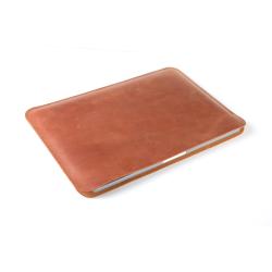 Stylish smooth genuine leather laptop sleeve slim laptop leather case with custom logo