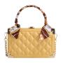 2022 Ladies Designer Bags Fashion Lattice Gold-tone Hardware Scarf Evening Purse Trendy  Single Chain Cross Body Shoulder Bag