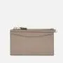 Custom Logo Leather Card Holder Coin Purse With Metal Chain Wallet Credit Card Holder