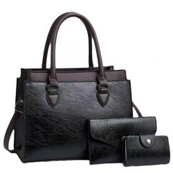 New wholesale luxury leather fashion quilted leather handbags set women's large capacity women's shoulder bags 2024