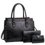 New wholesale luxury leather fashion quilted leather handbags set women's large capacity women's shoulder bags 2024