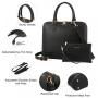 LOVEVOOK Stylish 2pcs Ladies PU Tote Bags Dome Large Fashion Crossbody shoulder Bags Handbag women Purse Laptop Briefcase