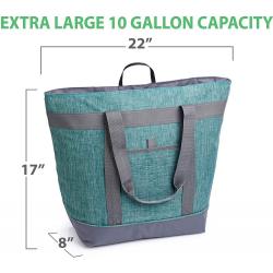 Gelory New Large Insulated Waterproof Beach Cooler Bag Women Reusable Grocery Tote Hand Carry Insulated Lunch Bag