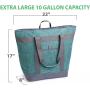 Gelory New Large Insulated Waterproof Beach Cooler Bag Women Reusable Grocery Tote Hand Carry Insulated Lunch Bag