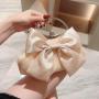 Satin Bowknot Cloth Fashion Women Clutch bag Wedding Bride Temperament Handbag Purse