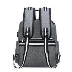 CCF211 New Fashion Mommy Bag Outdoor Travel Diaper Bag With USB Charger Oxford Nappy Diaper Backpack Set Travel Nappy Mama Bag