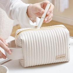 ZX072 Travel Zip Pouch Cosmetic Makeup Bag Travel Cosmetic Bag Organizer Cream Cake Pu Travel Makeup Bag Women Organizer