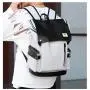 ZR914 Men's Backpack High Quality Student PU Leather Laptop Bag USB Charging Waterproof Custom Logo Travel Women's Backpack