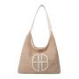 Large capacity tote bag female 2024 new tide retro handbag straw bag fashion shoulder collision colour splicing woven bag