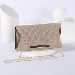 2023 New Classic Women's Sequin Pleated Envelope Bride Handbag Women's Wedding Evening Dress Bag Advanced Dinner Party Wallet