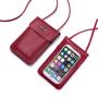 New style leather mobile phone bag crossbody bag touch screen leather phone bag with strap