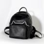 Custom Morral Para Mujer Fashion Ladies Black Leather Backpacks Bag For Women Korean Style Cowhide Genuine Leather Backpack