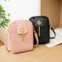 Fashion Tassel Women's Messenger Bag 2024 Solid Pu Leather Single Shoulder Crossbody Bag Zipper Small Purse Phone Bags for Women