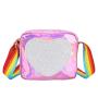 Wholesale Kids Crossbody Bag PU Cartoon Holographic Leather Sling Bag Purse for Girls