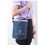 HR628 New Handheld One Shoulder Bento Bag Freshness Preservation Insulation Lunch Box Bag Oxford Round Barrel Insulation Bag