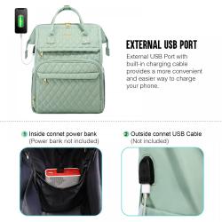 LOVEVOOK custom 15.6 17in computer bags large capacity office work quilted university travel laptop backpacks bag for women