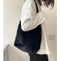 2024 New Women's Bag Customized Logo Women's Plush Handbag Tote Bag Cute Student Shoulder Bag