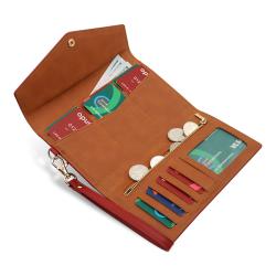 Customized Leather Cash Envelope Wallet Women Long Purse Clutch Wallet Leather Women's Long Wallet