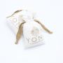 Custom Drawstring Cotton Linen Jewelry Cosmetic Gift Packaging Pouch Luxury Small Muslin Cotton Gift Bag