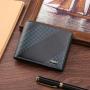 New men's wallet short multi-card fashion leisure money clip male youth thin section two fold horizontal soft leather wallet
