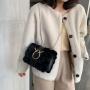 Small Bag for Women 2024 New Fashion Versatile Chain Lamb Plush Single Shoulder Bag Western Style Crossbody Bag