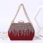 New rhinestone chain shoulder bag handbags silvery fashion purses ladies crossbody bags box evening clutch bag pochette femme