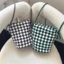 2024 new simple cell phone bag ladies plaid pattern crossbody female fashion small purse