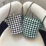2024 new simple cell phone bag ladies plaid pattern crossbody female fashion small purse