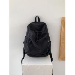 Fashion Backpack bag for women Drawstring Ruched Casual College girls School bags Nylon backpacks Custom logo