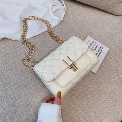 Factory Brand Korean Versatile Lingge Chain Bag Fashion Y-Lock Small Square Bag Single Shoulder Crossbody Bags by Manufacturer