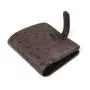 New Design Custom Luxury Ostrich Leather Coin Purse Durable Men Bifold Wallet Business Ostrich Skin Small Card Wallet