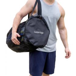 Gelory Custom logo durable lightweight dive travel bag large capacity mesh fashion travel duffle bag