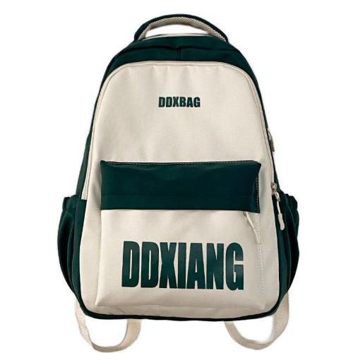 HR763 School Boys' and Girls' Backpack Travel Fresh Shoulder Bag Laptop Backpack Contrasting Colors Letters Students' Schoolbag