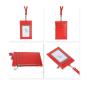 KBW227 Custom soft plastic id working name badge pvc card holder with neck strap polyester lanyard