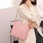 Gelory Customized 2024 Trendy Handbags High Quality PU Leather Women's Bucket Tote Bags Chain Shoulder Bags