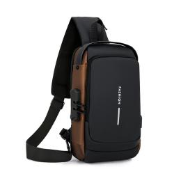 WTB062 Wholesale Male Biker Bag Password Anti-theft Chest Bag Men Single Shoulder Sports  Casual Crossbody Waist Bag
