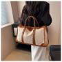ZF167 New Retro Ladies Handbag Canvas Sports Fitness Diagonal Cross Bag Short Distance Large Capacity Collision Color Travel Bag