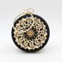 New fashion metal round clutch bags banquet party woman handbags box clutch evening bag flower purses for ladies pochette femme
