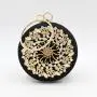 New fashion metal round clutch bags banquet party woman handbags box clutch evening bag flower purses for ladies pochette femme