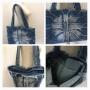 Large Fitness Travel Bag for European and American Men and Women Washed Denim Shoulder Bag Fashionable Mother Bag Style