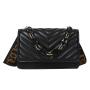 2024 New Small Square Diamond Lattice Bag Pu Solid Zipper Fashion Single Shoulder Messenger Bag With Chain Ladies Handbag