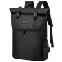 LOVEVOOK Fashion Rolltop Laptop Rucksack Backpack Retro Oxford Laptop Daypack Waterproof Fits 17 Inch Roll Top Backpack Unisex