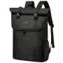 LOVEVOOK Fashion Rolltop Laptop Rucksack Backpack Retro Oxford Laptop Daypack Waterproof Fits 17 Inch Roll Top Backpack Unisex