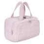 Custom logo Puffy Cosmetic Makeup Bag Organizer Lightweight Large Wide-open Travel Toiletry Bag for Women 2024