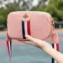 2024 Good Selling Women's Messenger Bag Casual Small Square Bag Single Shoulder Crossbody Bag With Colored Ribbon PU Leather