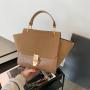 2024 New Stone Pattern Chain Portable Shoulder Bag Korean Version Messenger Wing Bag Bucket Zipper Bag With Lock