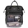 LOVEVOOK Quilted Nylon Elegant Ladies School Travel Backpack with USB Port Waterproof 15.6 In Large Women's Laptop Backpacks