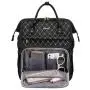 LOVEVOOK Quilted Nylon Elegant Ladies School Travel Backpack with USB Port Waterproof 15.6 In Large Women's Laptop Backpacks