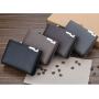 HR293 New Fashion Solid Color Wallets Men's Short Business Multi Card Money Clip Zipper Fashion ID Card Ticket Photo Bit Cli
