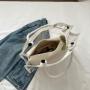 Custom New Female Bag  Niche Design Female Bag Tote  Zipper Shoulder Bag PVC Print